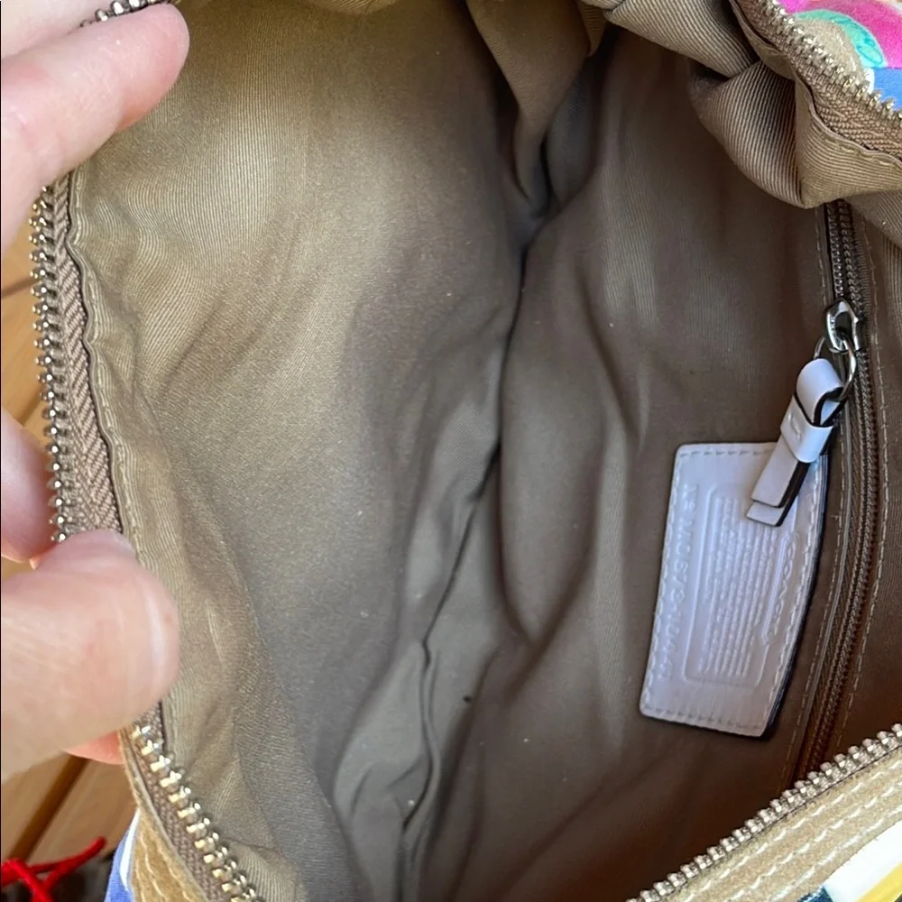 Coach M0673-10441 Hampton Hobo Multicolor Patchwork Shoulder Bag - Picture 7 of 9